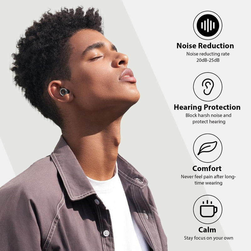 [Australia] - Concert Ear Plugs, Yawsoy High Fidelity Noise Cancelling Ear Plugs, Reusable Ear Plugs for Musicians, Raves, Focus and Sleep, 20dB Noise Reduction & Hearing Protection, 6 Pair Ear Tips in S/M/L(Clear) Clear 