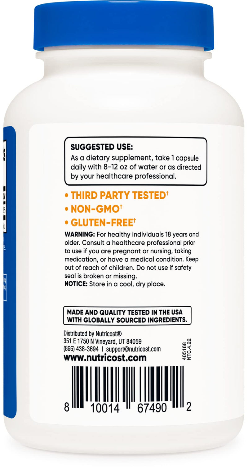 [Australia] - Nutricost Iodine (Natural Iodine from Organic Sea Kelp) 325mcg, 120 Capsules, Vegetarian, Non-GMO & Gluten Free 