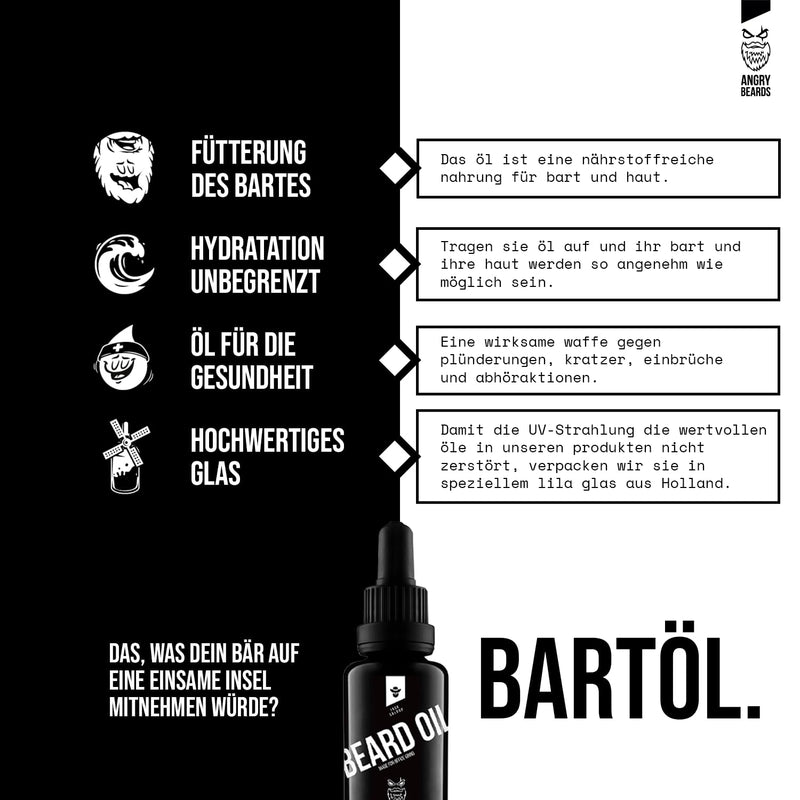 [Australia] - Angry Beards Beard Oil 30 ml - daily care for beard and mustache with special scent and high-quality oils, quick-absorbing, non-greasy (Jack Saloon) musk 