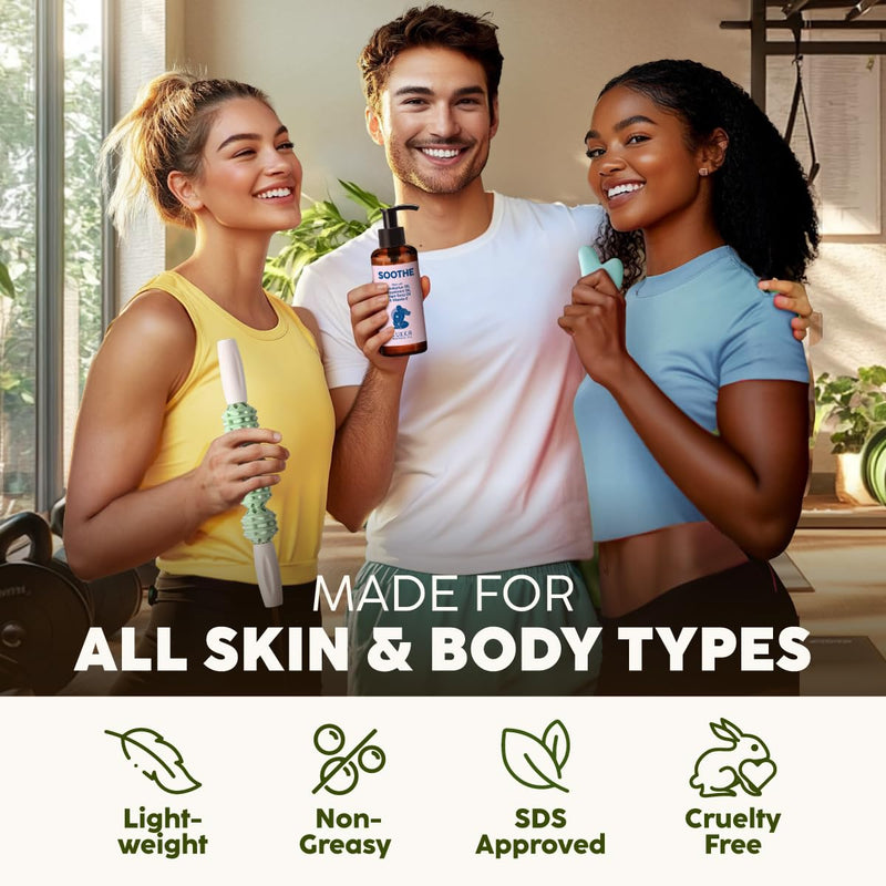 KUKKA Soothe Massage Oil for Muscle Relaxing - 6.76 fl oz - Instantly Comforts for Full Body Relaxation - Warming Sensation with Peppermint Eucalyptus - Infused with Vitamin E and Natural Extracts 6.76 Ounce (Pack of 1)