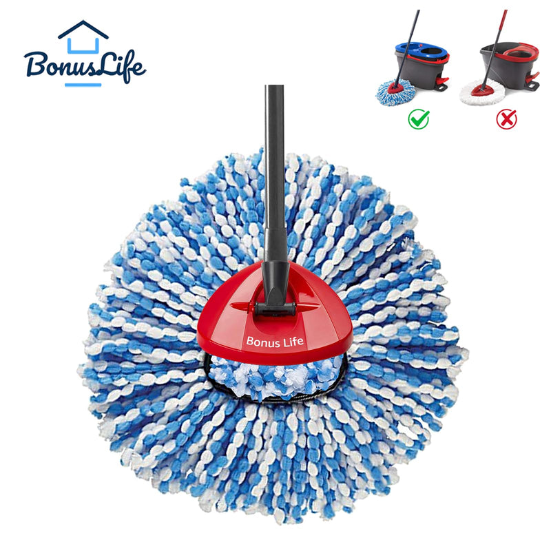 [Australia] - BonusLife 6-Pack Mop Head for O-Ceda RinseClean Spin Mop Refill 2-Tank System Only Easy Cleaning Microfiber Replacement 