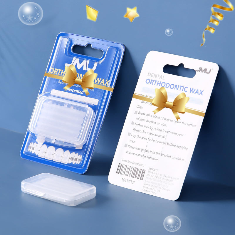 [Australia] - JMU Orthodontic Wax for Braces 10 Pack, Precut 500 Braces Wax Dots, Dental Wax Unscented 
