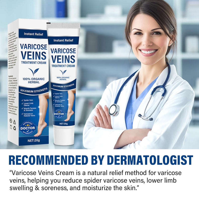 [Australia] - Grgowe Varicose Veins Cream, Varicose Veins Cream, Cream for Spider Veins, Active Veins, Anti-Varicose Veins Cream, Cream for Relieving and Preventing Varicose Veins, Improve Blood Circulation for Legs 