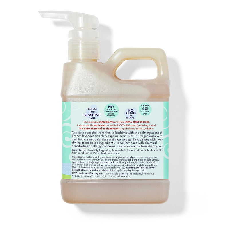 [Australia] - California Baby Calming Lavender Shampoo and Body Wash | 100% Plant-Based (USDA Certified) | Allergy Friendly | Baby Soap and Toddler Shampoo for Dry, Sensitive Skin | 517 mL / 17.5 fl. oz 17.5 Fl Oz (Pack of 1) 
