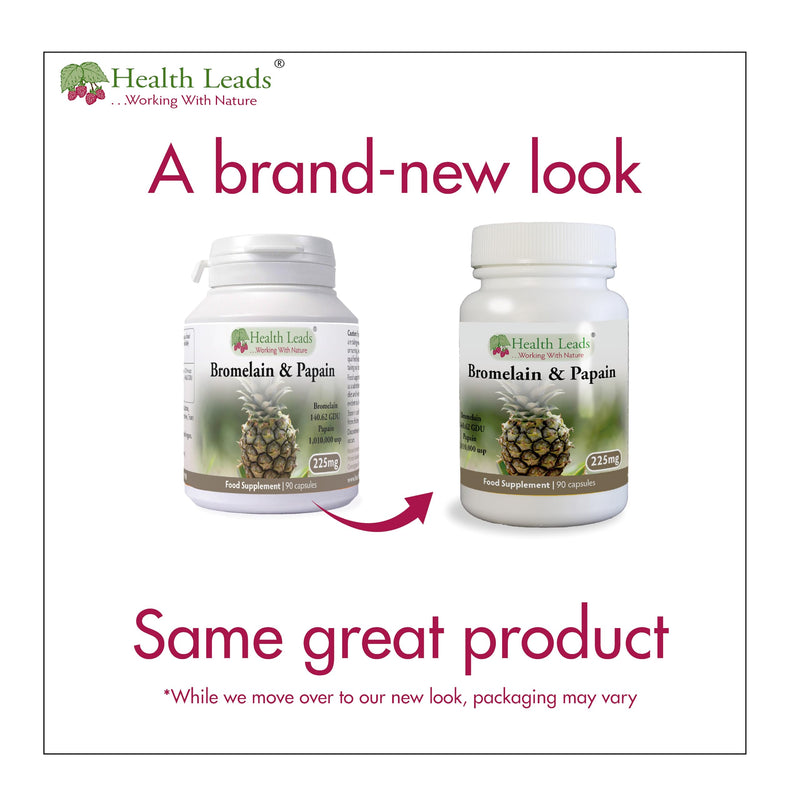 Bromelain 10mg + Papain 100mg X 90 Capsules
