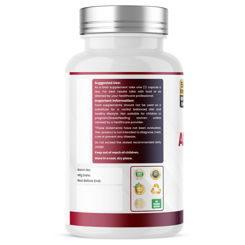 Humming Herbs Astaxanthin 12 mg with Lutein 10 mg, Zeaxanthin 2 mg & Vitamin E | 180 Vegan Capsules (180-Day Supply) | Carotenoid Complex Food Supplement