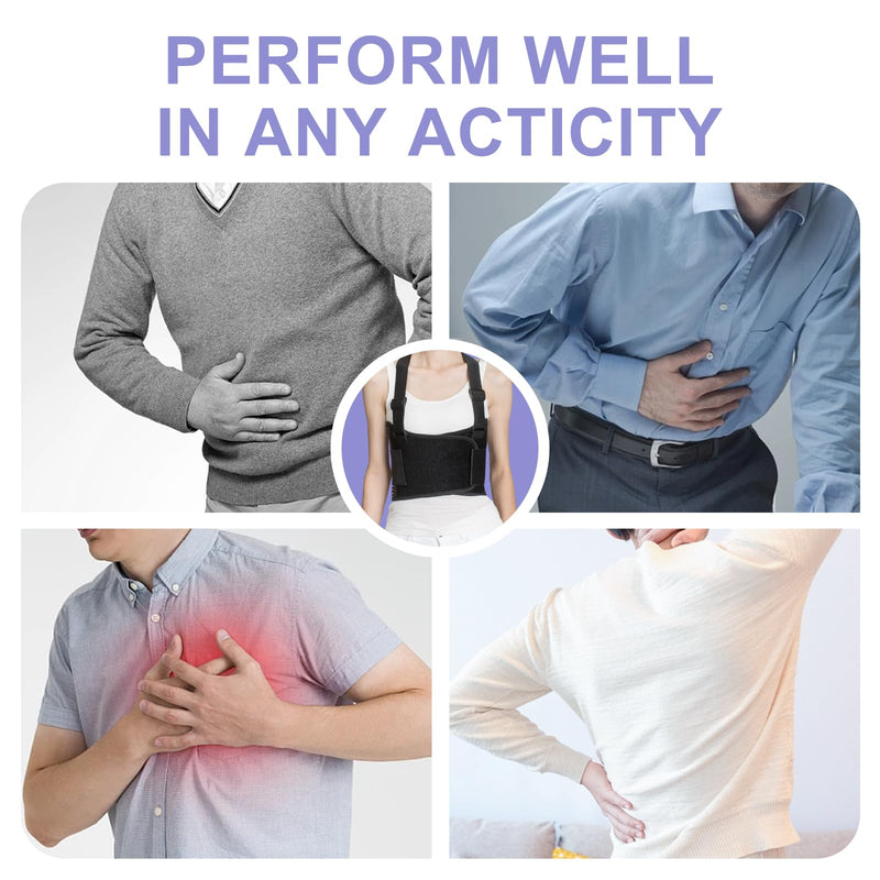 [Australia] - Rib Brace for Women,Breathable Chest Belt Support for Rib Injury, Fracture, Dislocated Ribs Protection and Post-Operative Recovery,Men Rib Protector for Back Crack (Large) Large 