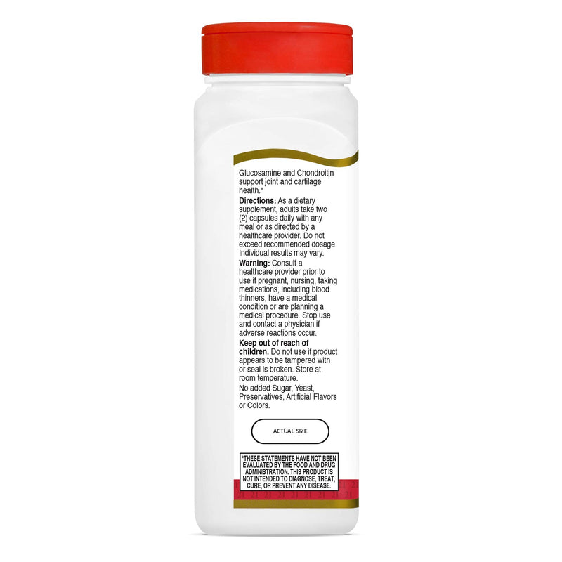 [Australia] - 21st Century Glucosamine 250 mg and Chondroitin 200 mg Capsules, 120 Count 120 Count (Pack of 1) 