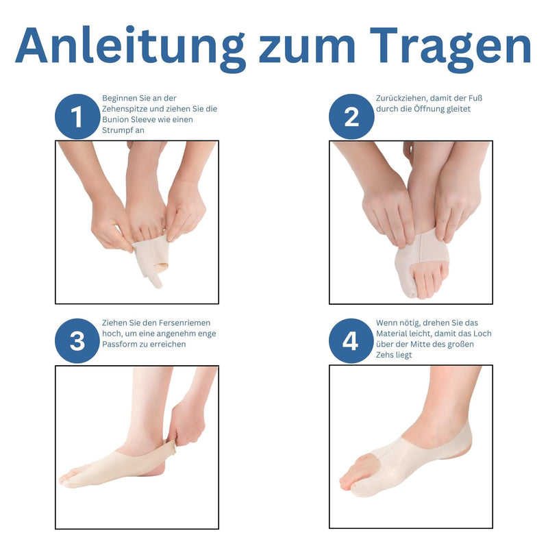 [Australia] - GH Bunion Sleeve | Ultra-thin Hallux Valgus toe splint | Ideal for sports | Elastic Orthopedic Bandage for Hallux Valgus Correction EU Right S (Pack of 1) 