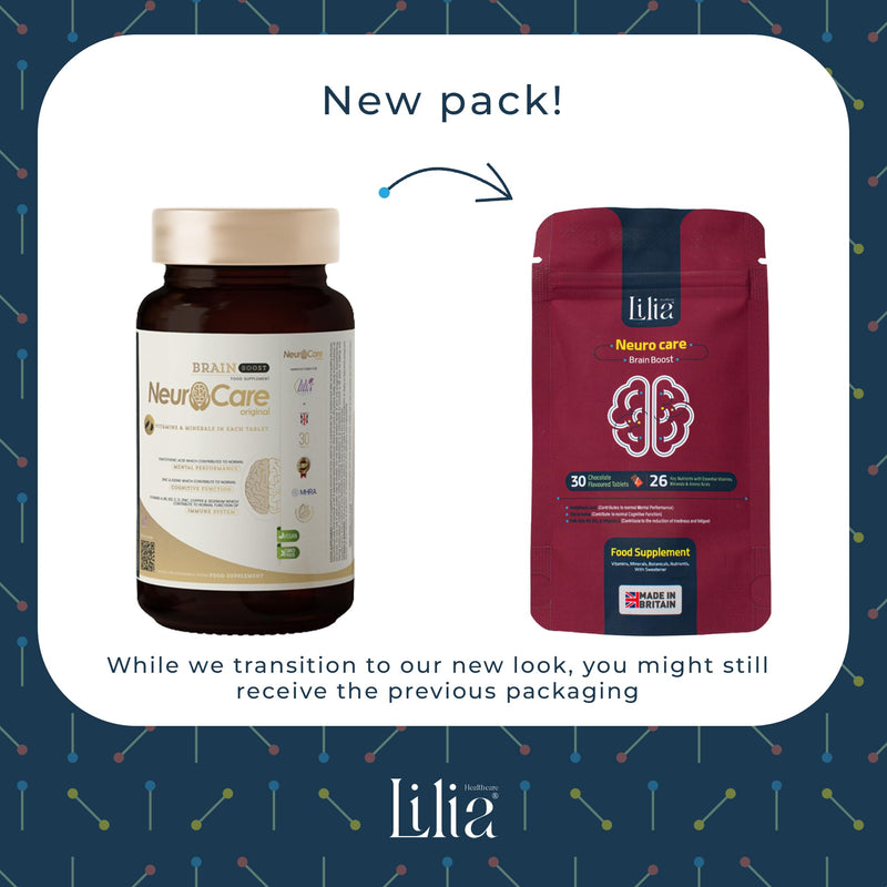 Lilia Healthcare Neuro Care Nootropic: For Enhanced Brain And Mental Performance, Focus, Energy, Immunity. 25 Nutrients and Vitamins including Lycopene, Zeaxanthin, Korean Ginseng, Lutein, Coq10