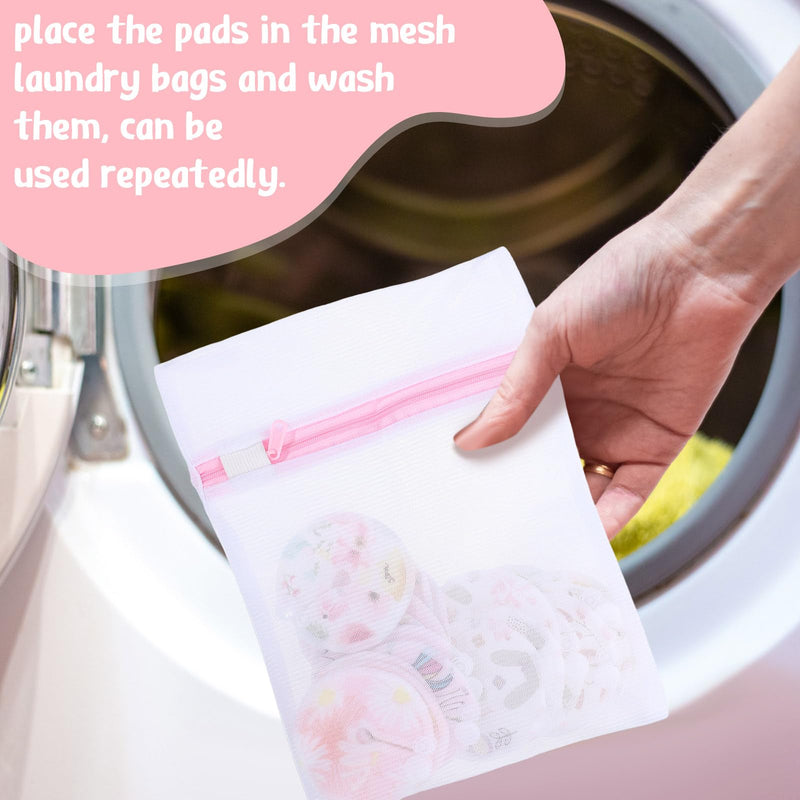 [Australia] - 24 Pieces G Tube Covers Reusable Feeding Button Pads Soft G Tube Button Pads Washable J Tube Covers Nursing Breast Pads for Kid Baby Breastfeeding Care Supplies(Floral) Floral 