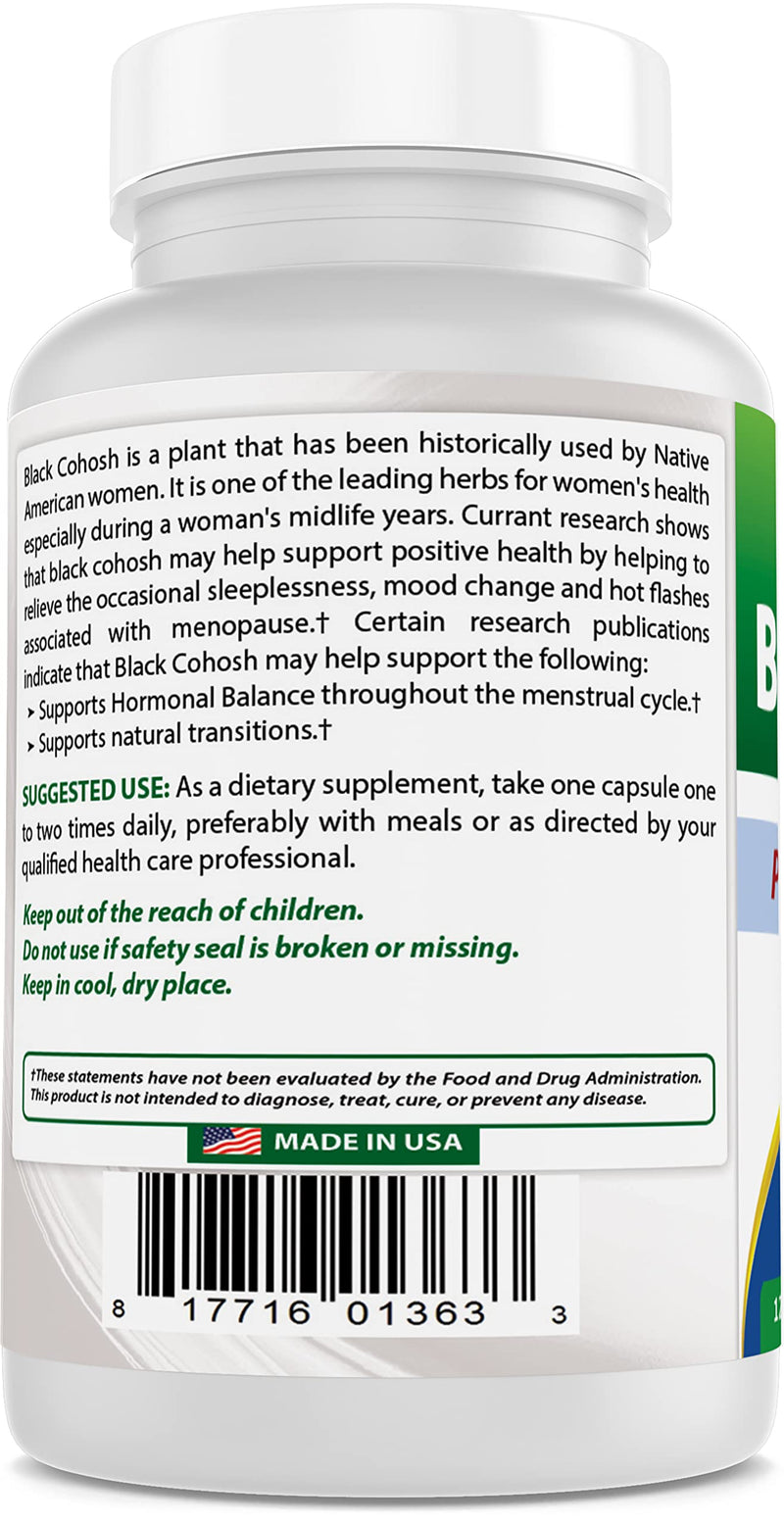 [Australia] - Best Naturals Black Cohosh 540 Mg 120 Capsules (120 Count (Pack of 3)) 120 Count (Pack of 3) 