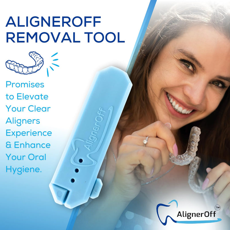 [Australia] - Aligner & Retainer Reusable Remover Tool – Compact, Retractable Tool for Invisalign, Nightguards, Retainers & Veneers – Ergonomic Design for Easy Removal – Ideal for Gifting Blue 