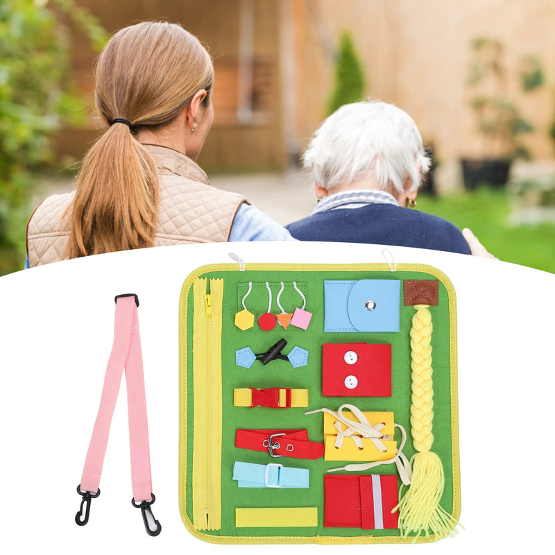[Australia] - Uxsiya Dementia Sensory Board, Educational Sensory Toy Alzheimer Patient Anxiety Sensory Blanket Memory Learning Board Alzheimer Sensory Pad 