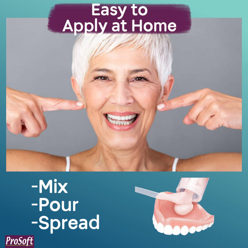 [Australia] - ProSoft Denture Reliner-Relines 2 Denture Plates 