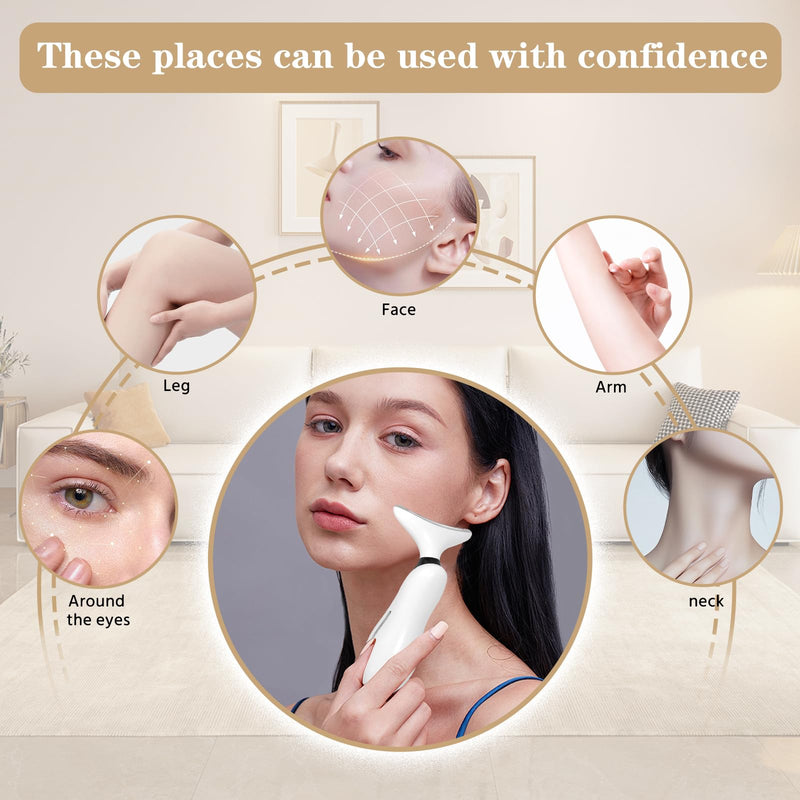 Facial Massager, 7 Color Neck Massager and Skin Care Tool,Skin Contouring, Relaxation, Rejuvenation, for Anyone who Loves Skincare - Home &Travel Use