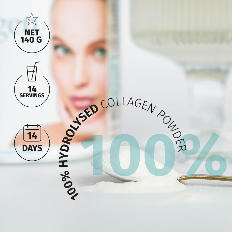 Nature's Finest by Nutrisslim Collagen Powder: 100% Hydrolysed Bovine Collagen - Pure, Natural Collagen Supplements for Women - Optimal Absorption, Unflavored 140 g (Pack of 1)