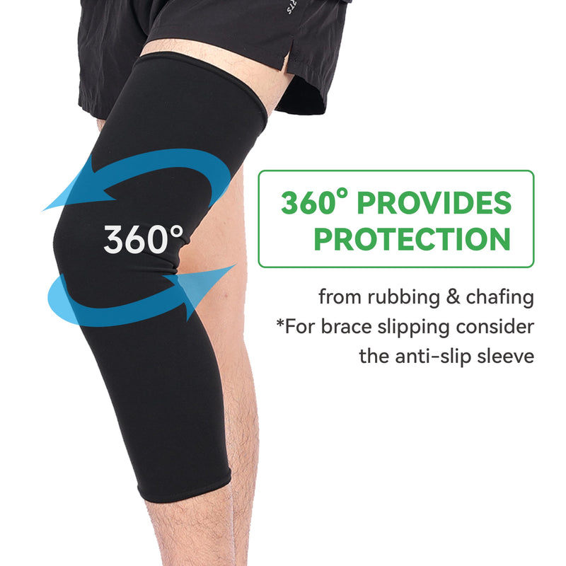 Orthomen Undersleeve Knee Brace Cotton Spandex Blend Knee Sleeves (2 Pack) for Women & Men, Breathable Knee Sleeve for Knee Bracing, Comfortable Knee Sleeve for Knee Braces,X-Large 2 Pack X-Large