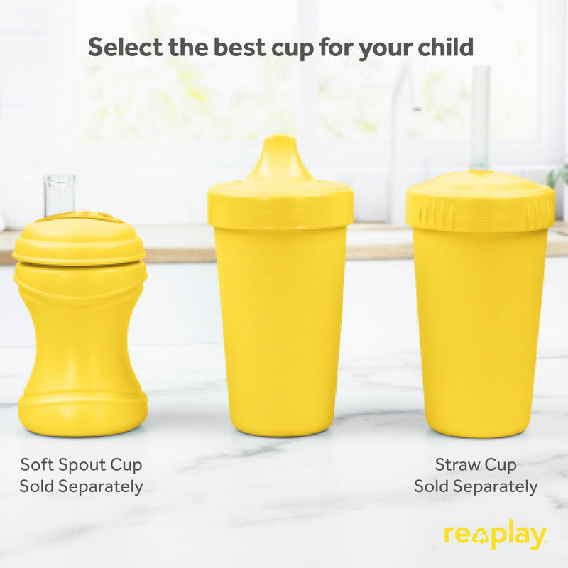 [Australia] - Re-Play Made in USA 10 Oz. Sippy Cups for Toddlers, Set of 3 - Reusable Spill Proof Cups for Kids, Dishwasher/Microwave Safe - Hard Spout Sippy Cups for Toddlers 3.13" x 6.25", Preschool 