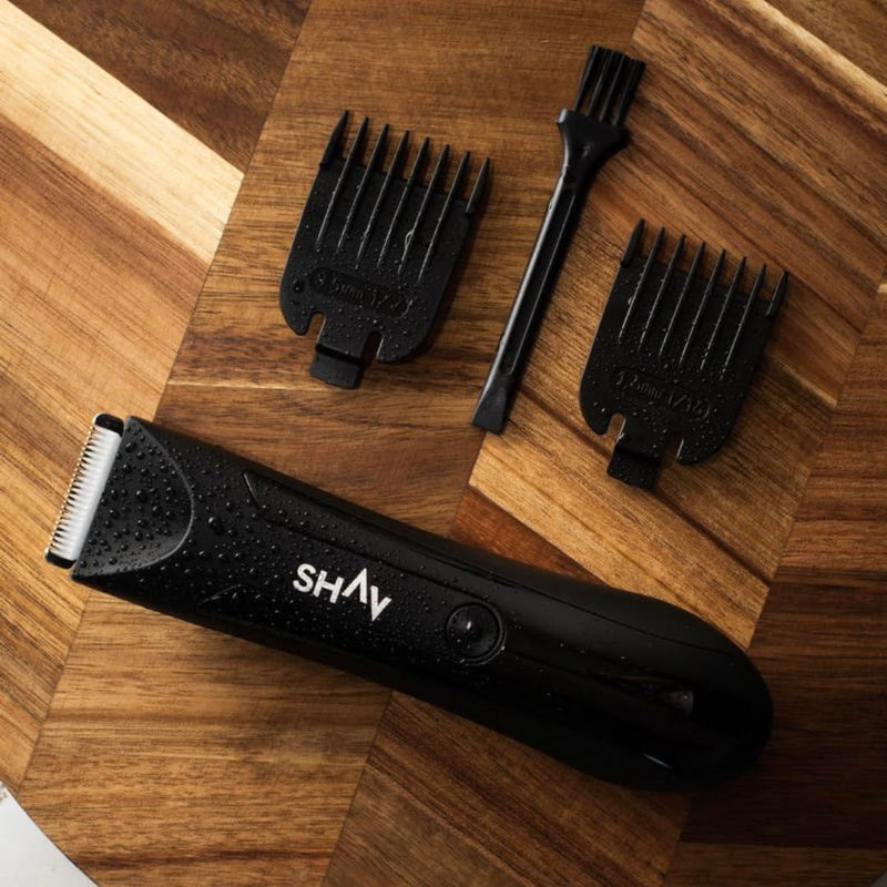 [Australia] - SHAV™ CutFree™ intimate razor for men, waterproof electric trimmer, wet/dry hair trimmer with interchangeable ceramic blade module, body groomer for intimate and body hair, men's care razor 