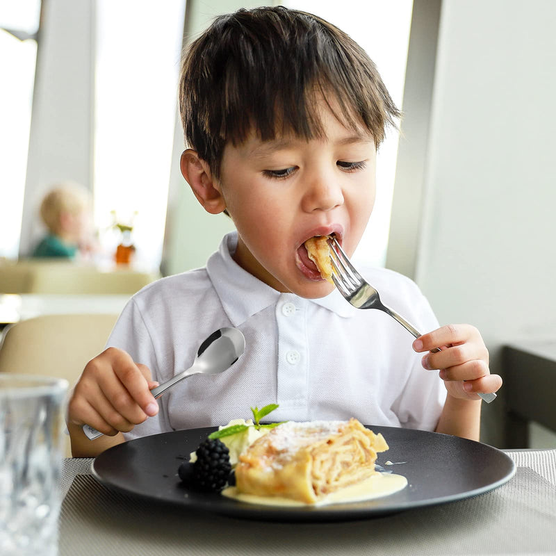 [Australia] - VITEVER 10-Piece Toddler Utensils, Kids Stainless Steel Silverware Set, Children Safe Forks and Spoons - Mirror Polished, Dishwasher Safe 