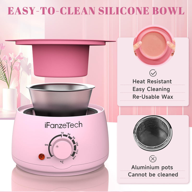 [Australia] - iFanzeTech Wax Machine Waxing Set Women: Wax Hair Removal - Wax Warmer Wax Device for Hair Removal with 5 Packs of Waxing Beads, Wax Machine Hot Wax Device Set for Home Salon 