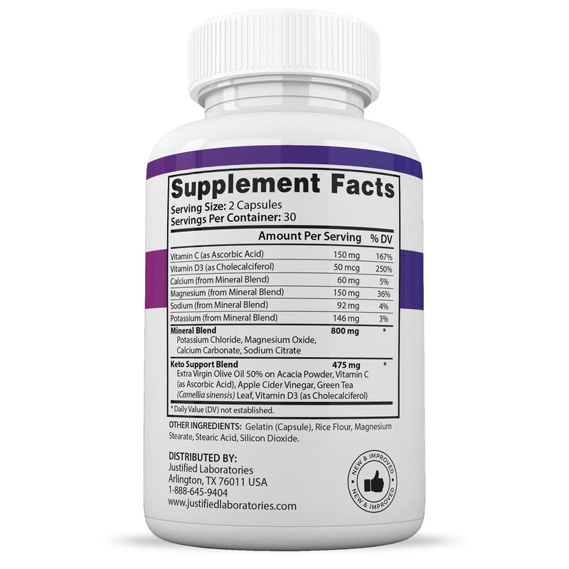 [Australia] - F1 Keto Pills 1275MG New & Improved Formula Contains Apple Cider Vinegar Extra Virgin Olive Oil Powder Green Tea Leaf 60 Capsules 
