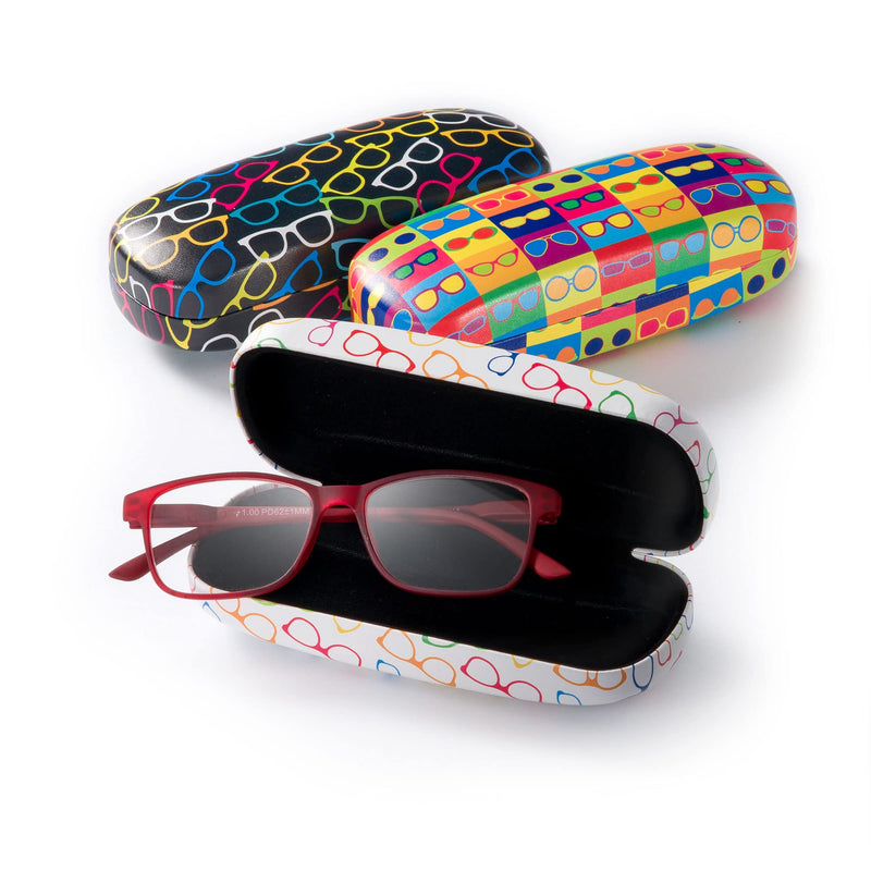 [Australia] - FEFI - Hardcase glasses case with matching microfiber cloth white 