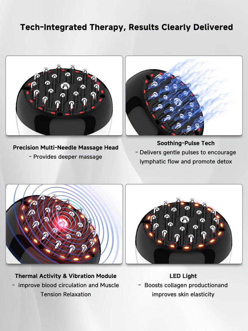 [Australia] - Lymphatic Drainage Massager & Anti Cellulite Massage Tool, Helps Reduce Stretch Marks & Cellulite, for Legs, Arms & Belly, Body Sculpting Machine with Microcurrent & Red-Light & Heat & Vibration 