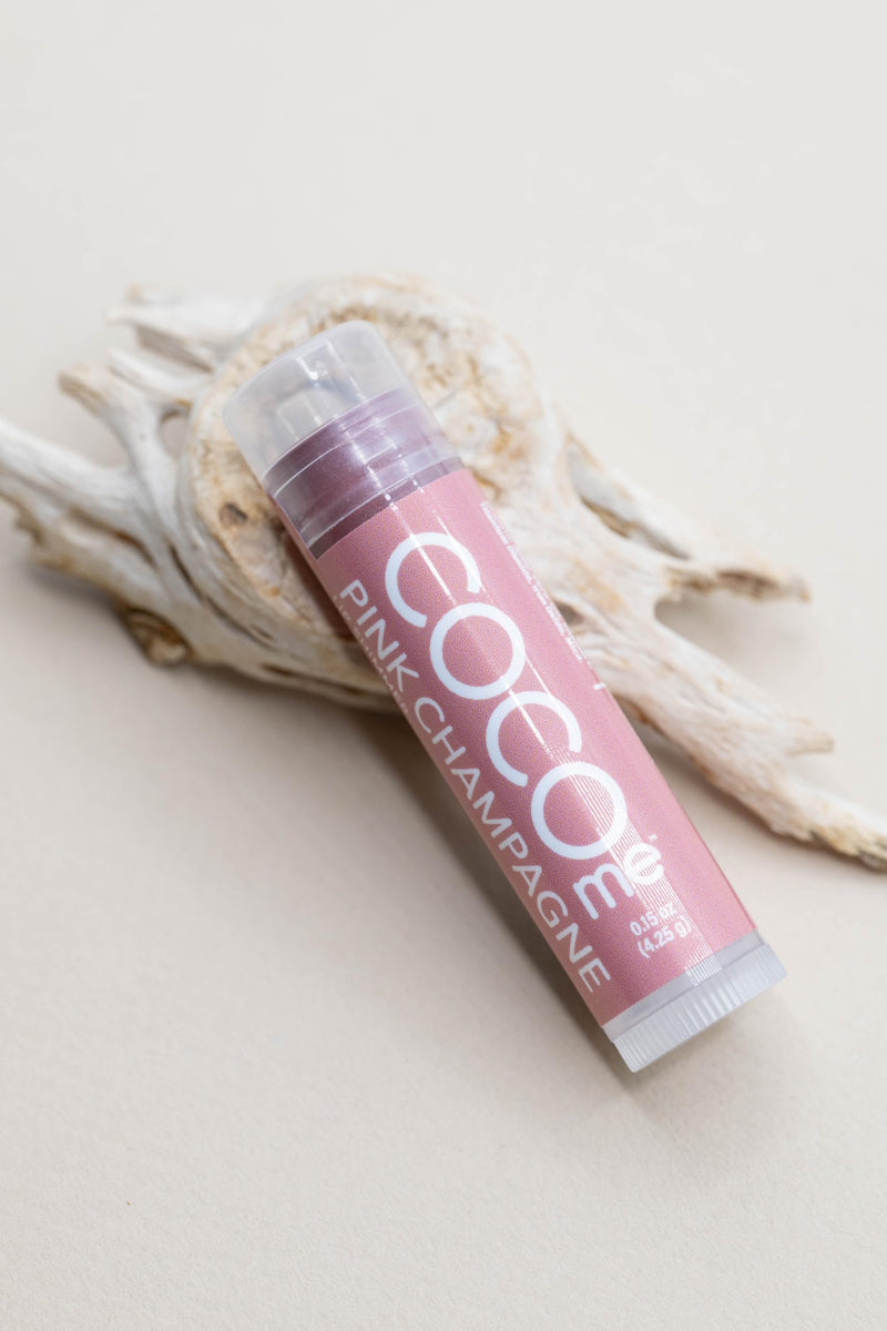 CocoMe Color Tinted Lip Balm (Pink Champagne) -All Natural Organic Coconut Oil and Beeswax for moisture and nourishment | Hydrates & Protects For 24 Hours, Helps Soothe & Repair, Rich in Vitamin E & A (Pink Champagne) Pink Champagne