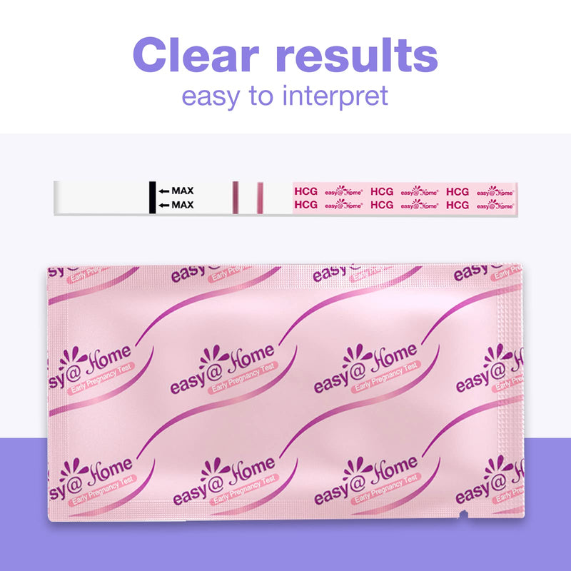[Australia] - Easy@Home Pregnancy Test Strips Kit: 100 Pack hCG Test Strips - Early Detection Home Bulk Pregnancy Strips | EZW1-S:100 100 Count (Pack of 1) 