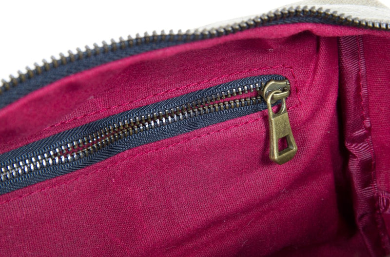 the DOPP KIT | Waxed Cotton Canvas shave and toiletries bag with leather handle Night Sky