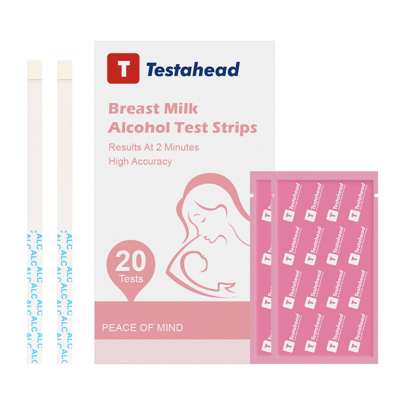 [Australia] - 20Pcs Alcohol Test Strips for Breastmilk, Quick Results in 2 Minutes Breast Milk Alcohol Test Strips for Breastfeeding Moms at Home Holiday Party 