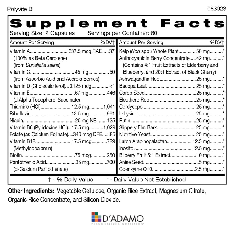 D'Adamo Personalized Nutrition - Optimal Health Stack (Blood Type B) blood type B