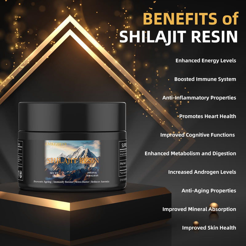 [Australia] - Shilajit Pure Himalayan Organic, High Potency Gold Grade Himalayan Natural Shilajit Resin for Men & Women, Trace Minerals & Fulvic Acid, Energy Supplement & Immune Support, with Lab Test Report (50G) 