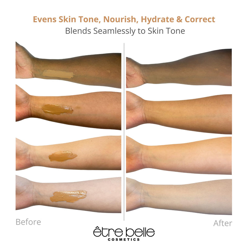 être belle Cosmetics Hyaluronic Tinted Moisturizing Cream, Skin Care for Women with Hyaluronic Acid, Vitamin E & Grape Seed Oil, Long Lasting, Natural Coverage, for All Skin Types, 30 mL