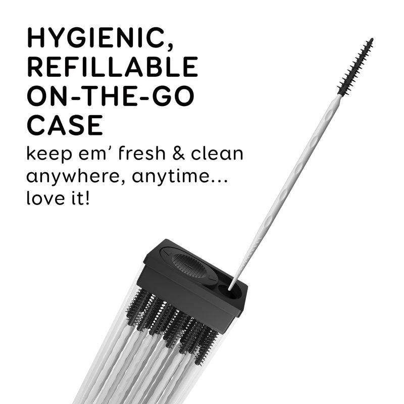 [Australia] - Grin Charcoal Infused Softstx, Gentle Dental Picks, 90 Count, Soft Flexible Bristles, Textured Plaque Removing Toothpick, Minty Flavor, for Between Teeth, Refillable Hygienic Case 90 Count (Pack of 1) 
