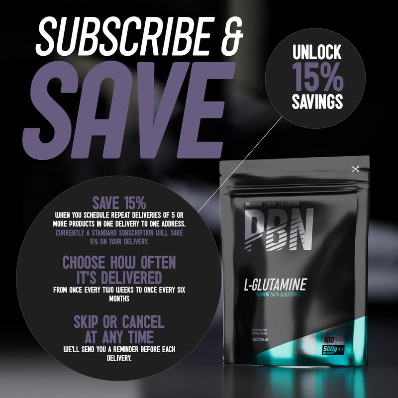 PBN L-Glutamine 500g Pouch White. 500 g (Pack of 1)
