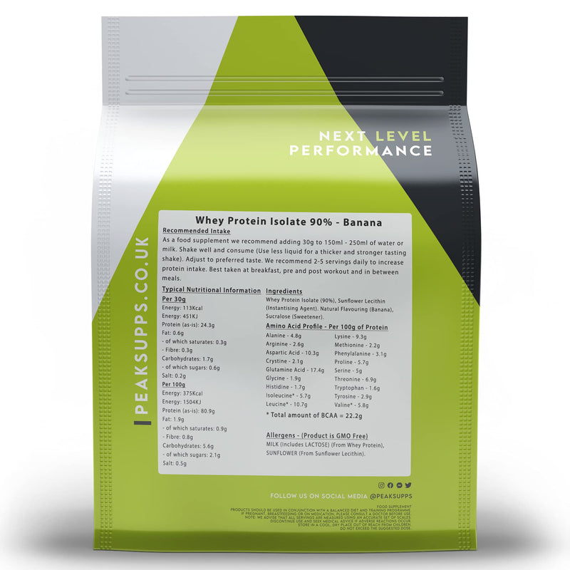 Whey Protein Isolate 90% - Banana 500g