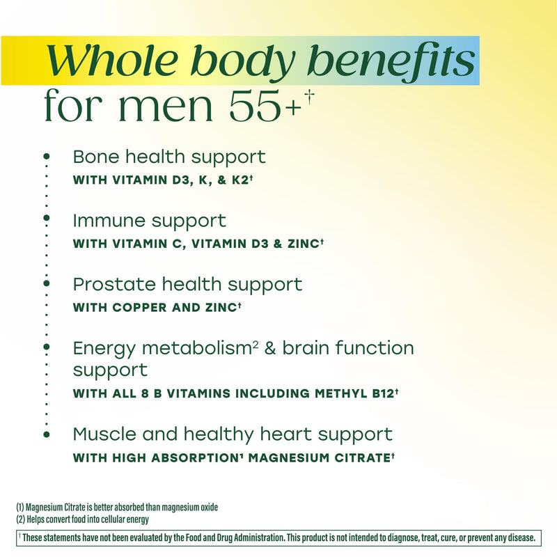 MegaFood Whole Body Gummies, Multivitamin for Men 55+, 90 Gummies | Mens Multivitamins for Immune, Brain, Heart, Bone & Muscle Health, Magnesium Citrate, Vitamin D3 K2, Strawberry, 30 Servings