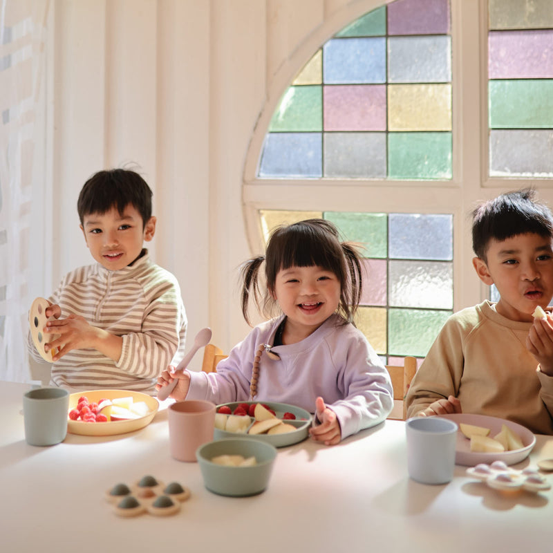 [Australia] - mushie Flatware Fork and Spoon Set for Kids | Made in Denmark (Sage) (Sage) Fork/Spoon 