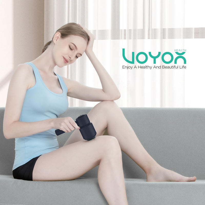[Australia] - VOYOR-HEALTH Handheld Cellulite Massager, Electric Cellulite Remover Body Sculpting Massage with 5 Replaceable Heads for Arm,Thigh,Calves, Cordless & Rechargeable Deep Tissue Massager CM410 (Blue) Blue 