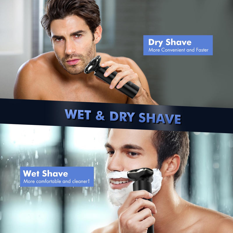[Australia] - Electric Razor for Men, 2025 Magnetic Electric Shavers, IPX7 Waterproof Wet/Dry Mens Shaver, Smart LED Display & All-in-One Charging Base with Trimmers 