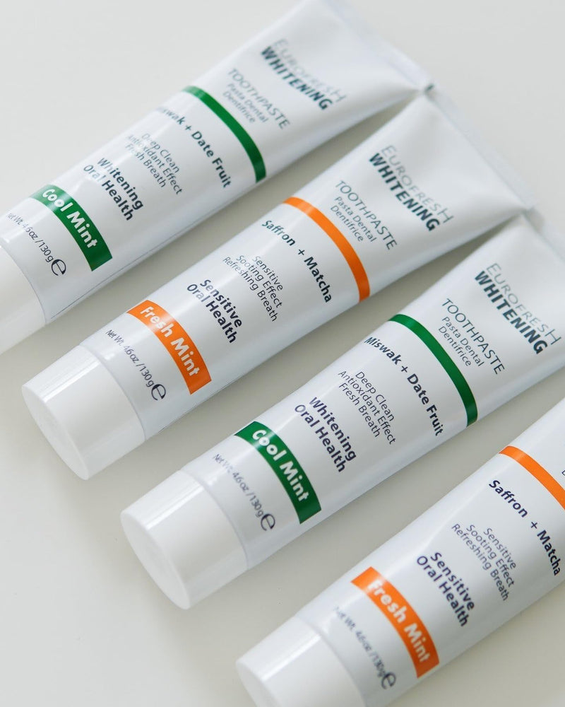 [Australia] - FARMASi EUROFRESH WHITENING Toothpaste – Matcha & Saffron – Natural Whitening, Plaque Reduction & Fresh Breath – 4.6 oz (130g) Saffron, Matcha 4.6 Fl Oz (Pack of 1) 