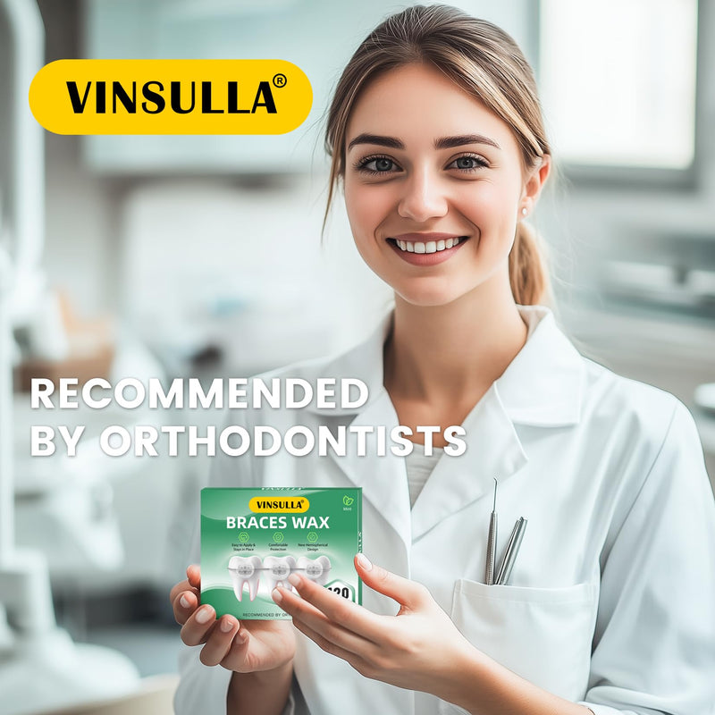 [Australia] - Orthodontic Wax for Braces Wax 120 Individual Hygienic Packaging Dental Wax Dots Mint 120PCS 