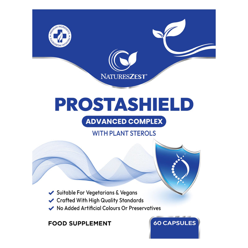 Prostashield Advanced Complex Men’s Health Supplement with Plant Sterols, Pumpkin, Zinc, Selenium & Vitamin D, Vegan Capsules for Immune & Men’s Vitality – 60 Capsules