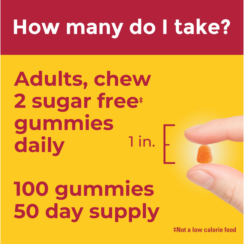 Nature Made Zero Sugar Vitamin C Gummies 250 mg per Serving, 100 Gummies | Sugar Free Vitamin C Gummies for Immune and Antioxidant Support, Aspartame Free, Orange Citrus Flavor, 50 Day Supply 100 Count (Pack of 1)