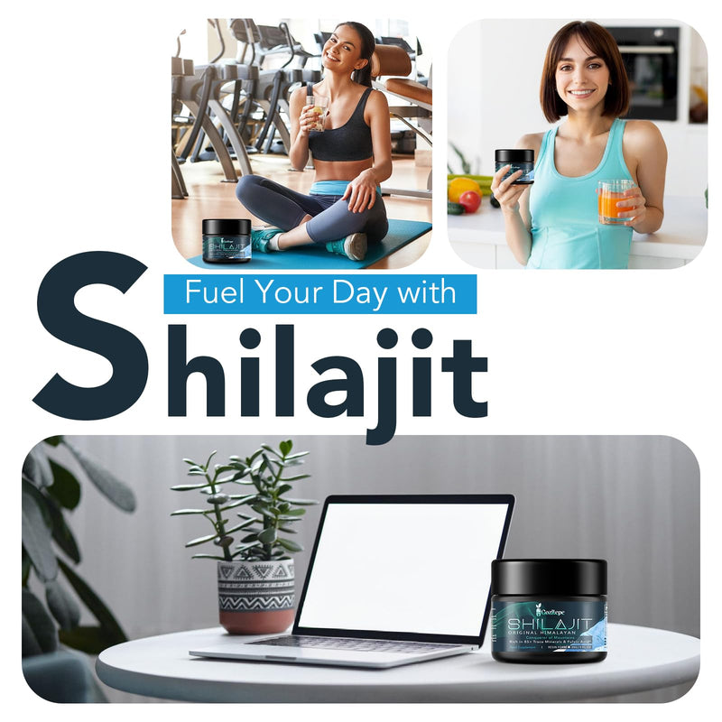 Shilajit High Potency Purified Himalayan Shilajit Resin with Fulvic Acid, Trace Minerals & Humic Acid, Vegan, Replenish Energy and Immune Support (Pack of 2) 30 g (Pack of 2)