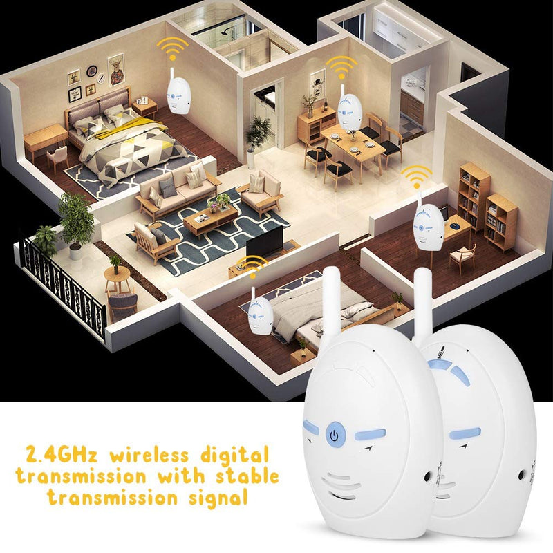 [Australia] - Dioche Audio Baby Monitor, Digital Audio Baby Monitor Nanny Intercom Electronic Alarm Two-Way and Talk Back Intercom (US) 