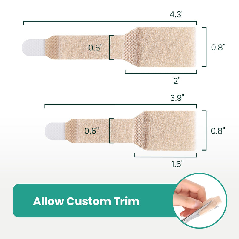 [Australia] - Welnove Hammer Toe Straightener - 16 Pack Broken Toe Wraps - Hammer Toe Corrector for Women - Toe Splints for Crooked Toes, Curled Toes, Bent Toes - (Multi-Size, Beige) Multi-Size(16 Count) 